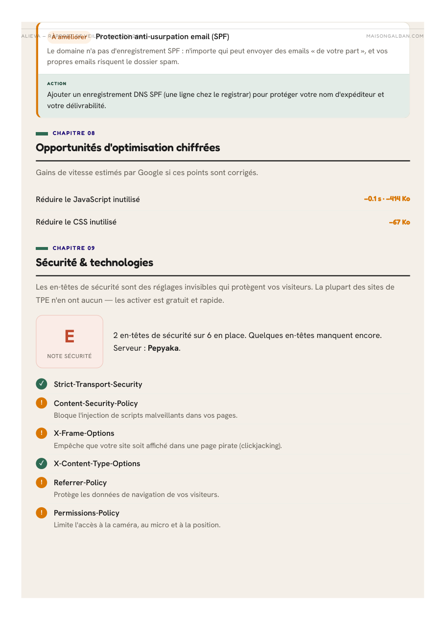 Page 6 du rapport
